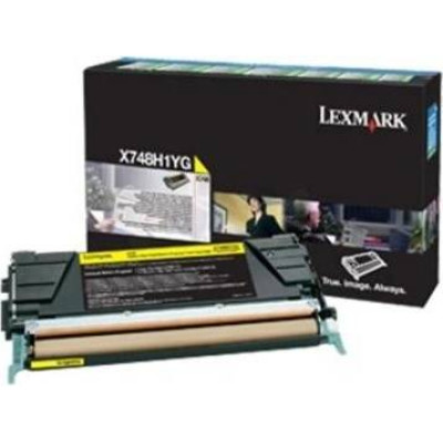 Originální toner Lexmark X748H3YG, žlutý, 10000 stran