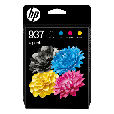 Originální inkoust HP 6C400NE (937), CMYK, 1250/800 stran, 4-pack