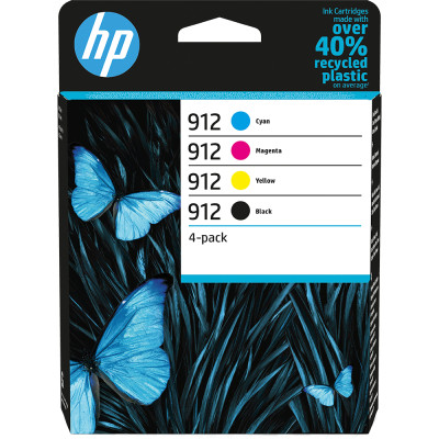 Originální inkoust HP 6ZC74AE (912), CMYK, 250/315 stran, 4-pack