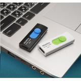ADATA Flash Disk 128GB UV320, USB 3.1 Dash Drive, bílá/zelená