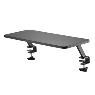 Podstavec pod monitor, připevnitelný ke stolu, černý, Powerton