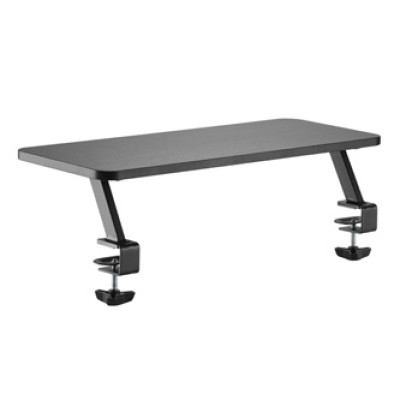 Podstavec pod monitor, připevnitelný ke stolu, černý, Powerton