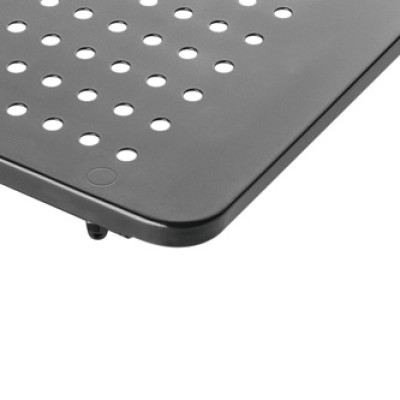 Podstavec pod monitor, černý, ocel-plast, Powerton