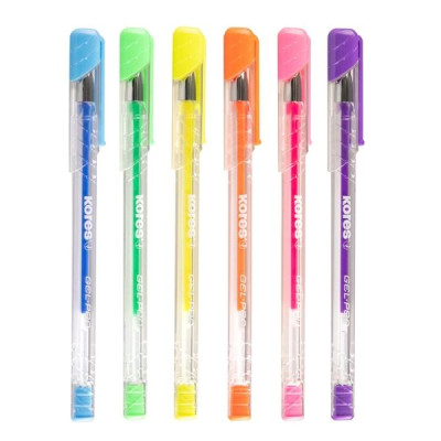 Gelový roller Kores K11, sada 6 neonových barev