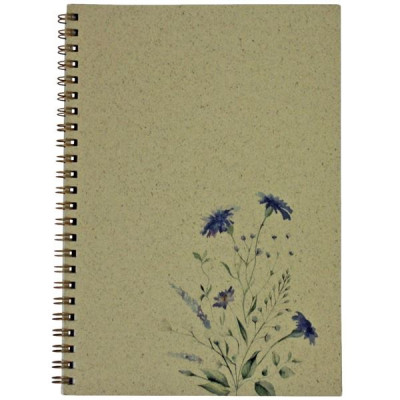 Kroužkový blok Donau A5, čtverečkovaný - mix designů rostlin, 80 listů