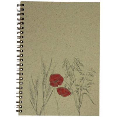 Kroužkový blok Donau A5, čtverečkovaný - mix designů rostlin, 80 listů