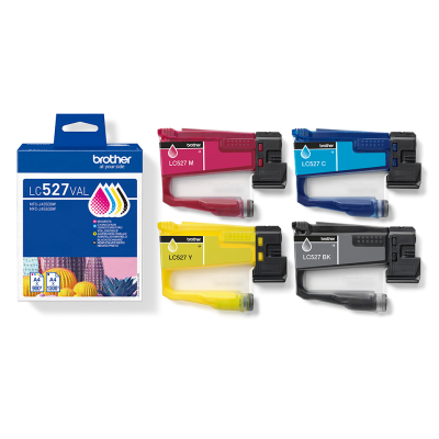 Originální inkoust Brother LC-527VAL, CMYK, 1300/900 stran, 4-pack