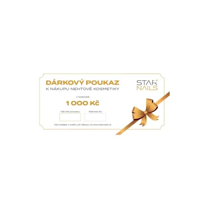 Starnails Tištěný poukaz na nákup zboží 1000 Kč