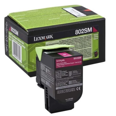 Originální toner Lexmark 80C2HM0, purpurový, 3000 stran, VÝPRODEJ, náhradní obal
