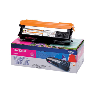 Originální toner Brother TN-328M, purpurový, 6000 stran, VÝPRODEJ, náhradní obal