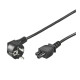 PremiumCord Kabel síťový 230V k notebooku 3m, trojlístek 