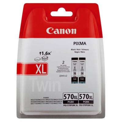 Originální inkoust Canon PGI-570XL PGBK (0318C007, 0318C010), černý, 2-pack