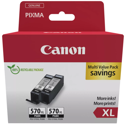 Originální inkoust Canon PGI-570XL PGBK (0318C007, 0318C010), černý, 2-pack