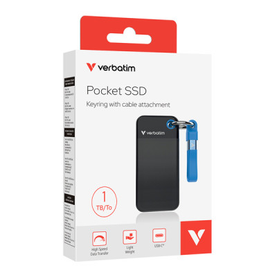 VERBATIM externí SSD 1TB Pocket USB3.2, 32191, modrý
