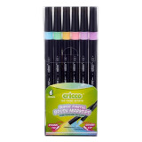 Oboustranné štětcové fixy Cricco, sada 6 barev