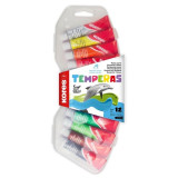 Temperové barvy v tubě Kores, 12 barev