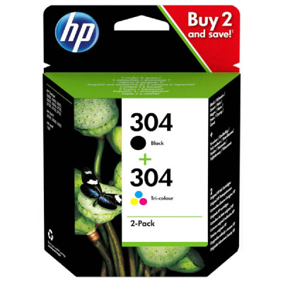Originální inkoust HP 3JB05AE (304), CMYK, 140/120 stran (4 ml, 2 ml), 4-pack