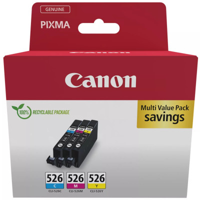 Originální inkoust Canon CLI-526CMY (4541B018, 4541B019), CMY, 3 × 9 ml, 3-pack