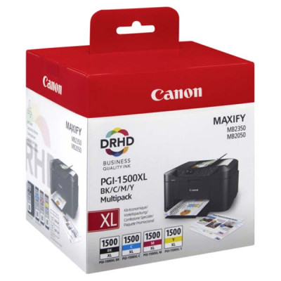 Originální inkoust Canon PGI-1500CMYK XL (9182B004), CMYK, 3 × 12 + 34,7 ml, 4-pack
