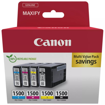Originální inkoust Canon PGI-1500CMYK (9218B005), CMYK, 400/300 stran, 4-pack