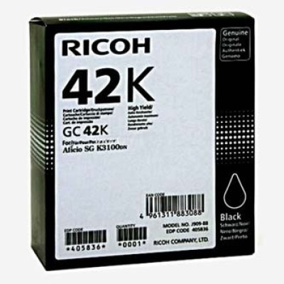 Originální gelová náplň Ricoh GC-42K (405836), černá, 10000 stran