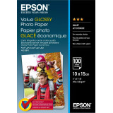 Epson Value Glossy Photo Paper, C13S400039, foto papír, lesklý, bílý, 10x15cm, 183 g/m2, 100 ks