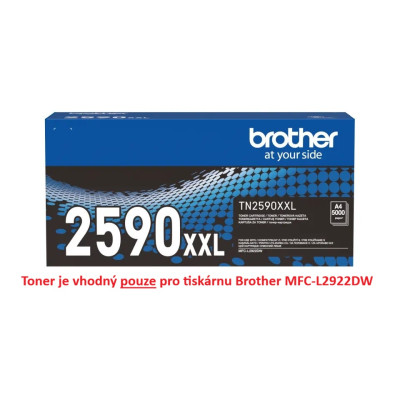 Originální toner Brother TN-2590XXL, černý, 5000 stran
