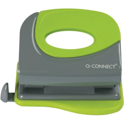 Děrovačka Q-Connect, 20 listů, šedá/zelená