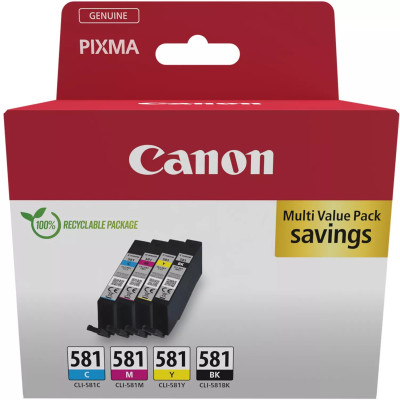 Originální inkoust Canon CLI-581 (2103C007), CMYK, 4 x 5,6 ml, 4-pack