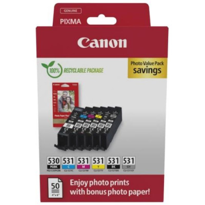 Originální inkoust Canon PGI-530/CLI-531 PGBK/C/M/Y/BK/GY (6117C004)