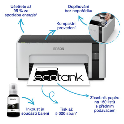 Inkoustová tiskárna Epson EcoTank M1100 (C11CG95403)
