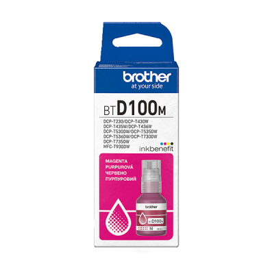 Originální inkoust Brother BT-D100M, purpurový, 5000 stran (48,8 ml)